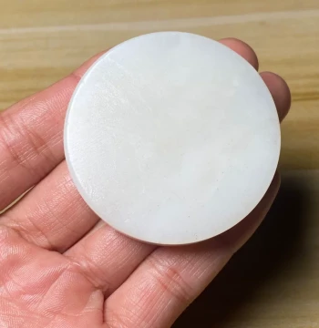 Natural Hetian White Jade Bracelet Core Pendant Hanging Ornament Raw Material, Qinghai Material Bracelet White Jade Green-White Jade Bracelet Core