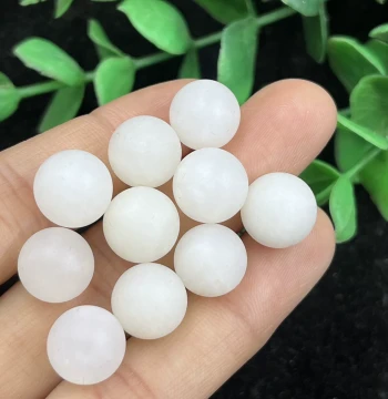 Price for 10 Pieces Hetian Jade Grade A White Mutton Jade Round Bead Offcut Top Bead Jade Material Raw Stone DIY Bracelet Free Shipping