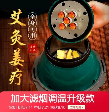 Moxibustion Jar Ginger Therapy Device - Smoke-Free Home Moxibustion Box, Portable Moxa Warmer, Physiotherapy Steaming Instrument