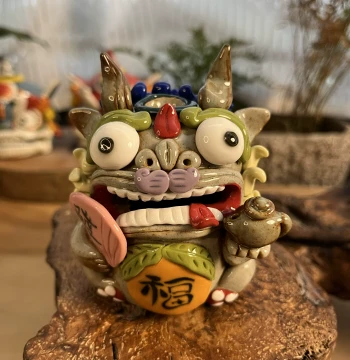 Chenxue Jingdezhen Pure Handmade Ceramic Pixiu Tea Pet, Incense Burner Ornament, Line Incense Backflow Incense Holder, Creative Gift for Business Opening