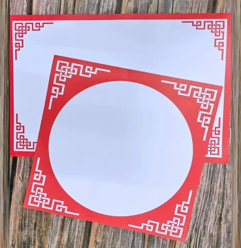 Paper-Cutting Artwork Display Base with Framing Background Cardboard for DIY Mounting Frames