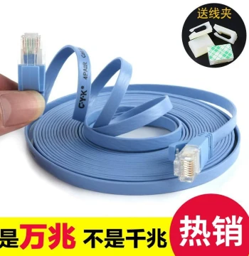 CYK High-Speed Home Network Cable - Flat Gigabit Cat6a 10-Gigabit Ethernet Wire for Computer, Broadband & Router