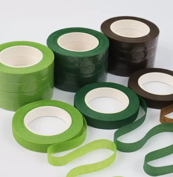 Handmade Floral Tape Crepe Paper for Flower Making, Stem Wrapping, DIY Pipe Cleaner Flowers, Green Paper Craft Cloth