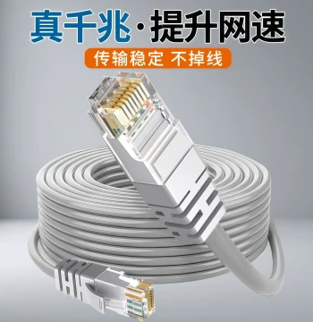 Cat6a Gigabit Ethernet Cable with Connectors - Home Broadband Network Router Cable for PC & Outdoor Surveillance (5-Pack)