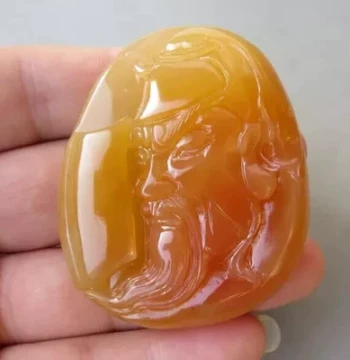 86g Natural Grade A Jade Huanglong Jade Guan Gong Pendant Ornament Jade Pendant Jade Plaque