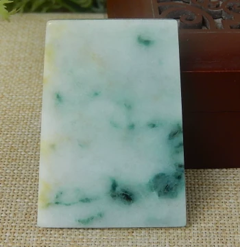 Myanmar Natural Grade A Jadeite Rough Stone Semi-Clear Material Jade Ice-Glazed Floating Flower Slice Material 46 Brand Peaceful Tablet V1344