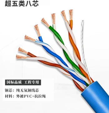 Multi-Strand Soft Network Cable Flexible Industrial Ethernet Cable Cat5e Cat6 Double Shielded Oxygen-Free Copper Multi-Core Network Cable