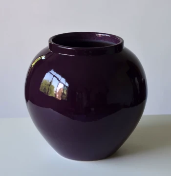 Solid Color Ceramic Vase with Round Belly and Wide Mouth for Hydroponic Green Plants, Desktop Ornament for Showrooms, Hotels, and Homestays