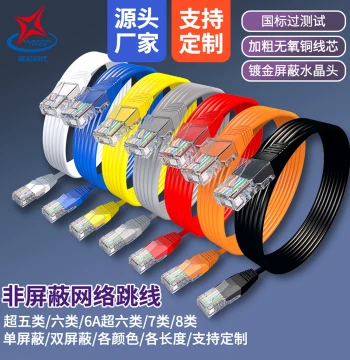 Unshielded Finished Network Cable Network Patch Cord Gigabit Cat6a Cat5 Cat6 Household Computer Router Broadband Cable Surveillance