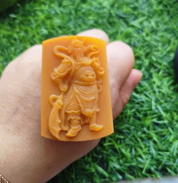 Authentic Huanglong Jade Guan Gong Pendant, Guan Er Ye Martial God of Wealth, Natural Raw Ore Jade Stone 57*36*7