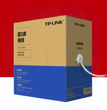 TP-Link Oxygen-Free Copper Cat5e Unshielded Cat5e Gigabit Home Indoor Monitoring POE Ethernet Cable
