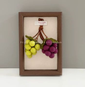 Wool Felt Pendant Grape Bag Charm Car Rearview Mirror Decoration