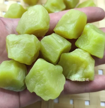 Natural Lemon Jade Raw Stone Unpolished Material Jade Ore Specimen Ornament Aromatherapy Crystal Stone Fish Tank Planter Landscaping Rock