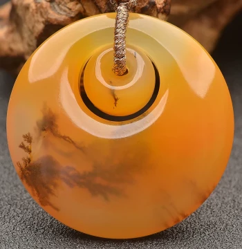 Yunnan Huanglong Jade Water Grass Flower Peace Buckle Pendant, Men's Grade A Jade, Tuanpo Material Ice Species Colorful Mother-and-Child Clasp Hanging Ornament