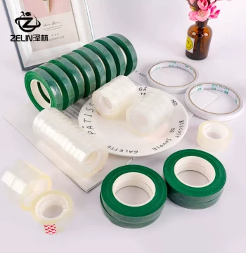 Floral Transparent Small Tape Bouquet Bundling Fixing Tape Florist Specialized Tape Double-Sided Tape Handmade Flower Green Tape