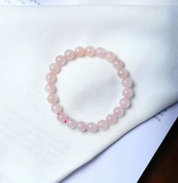 Natural Hetian Jade Lotus Powder Round Bead Bracelet Women's Jade Smoky Purple Bracelet Jewelry Gift for Best Friends