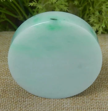 Authentic Myanmar Natural Type A Jadeite Raw Stone Semi-Clear Material, Ice-Glutinous Species with Floating Green, Bracelet Core Scraps V1244