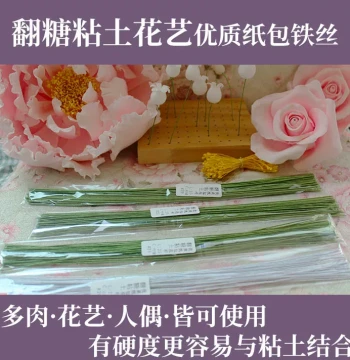 [Concrete Master] Premium Paper-Wrapped Floral Wire Stem, Universal for Florist Dolls and Succulents, Paper Tape