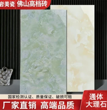 Full-Body Porcelain Medium-Format Tile 400x800 for Living Room, Kitchen, and Bathroom Interior Walls – Yellow Dragon Jade, Amber Jade Pattern