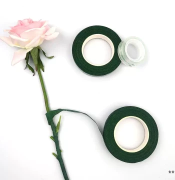 Green Paper Tape for Dried Flowers & DIY Crafts: Rose Stem Decoration Tape and Self-Adhesive Artificial Floristry Paper