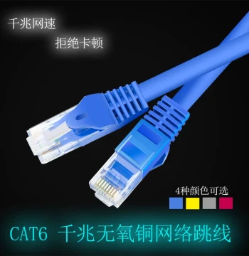 Gigabit Cat6 Ethernet Cable, Home High-Speed Broadband, Computer Network Finished Jumper with Crystal Connectors, Switch/Router Connection Cable, Red/Yellow/Blue/Gray, 1m/2m/5m/10m/15m/20m