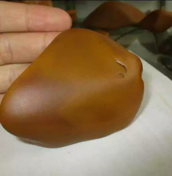 Jiangxi Yellow Wax Stone, Raw Yellow Dragon Jade Carving Material, Ornamental Strange Stone with Frosted and Fine Red Wax Textures
