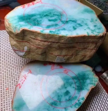 Private Bidding Invalid, Live Stream Exclusive Link, Myanmar Natural Jadeite Cut Section Semi-Clear Material Ice Species Bangle Jade
