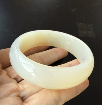 Yellow Dragon Jade Bangle Mutton White Size 57 58 Bangle Women's with Certificate Jewelry Jade Stone Jewelry Pure Natural Gift