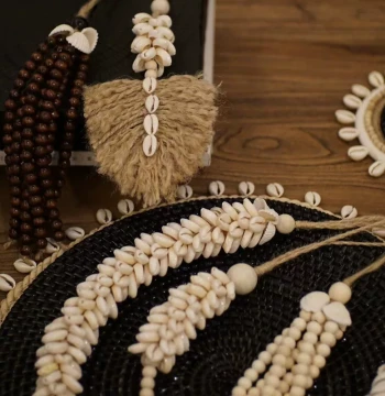 Created by Hand. Wabi-Sabi Style Ornament Handmade Shell Homestay Display Hanging Ornament Model Room Designer Decoration