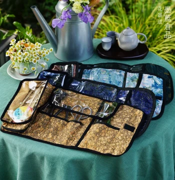 Handmade Fabric Flower Arrangement Specialized Florist Tool Kit Wire Scissors Tape Storage Embroidery Handheld Portable