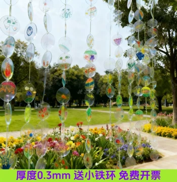 Kindergarten Transparent Round PVC Plastic Film, Circular Environment Creation Hanging Ornament, Painted Decor, Graffiti DIY Handmade Charm