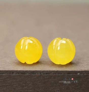 Price for 5 Pieces. Natural Huanglong Jade Pumpkin Round Beads 10mm Jade Spacer Beads DIY Bracelet Hand Rope Pendant Matching Beads B135