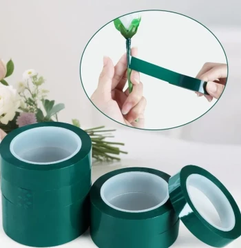 DIY Floral Tape - Green Wrapping Strip for Flower Stems, Wreaths, and Bouquet Assembly