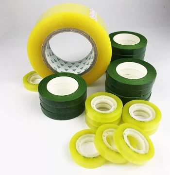 Floral Tape, Transparent Small Adhesive Tape, Green Tape for Bouquet Fixing, Packaging Material, Handmade Stationery and Office Use