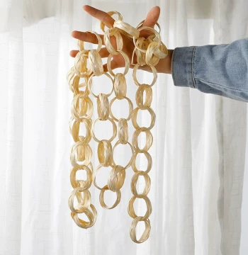 Bamboo Chain DIY Material Kit Bamboo Weaving Products Decorative Wall Hanging Woven Pendant Kindergarten Bamboo Curtain Handicraft