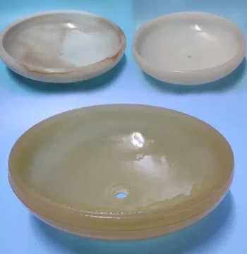 Lighting Fixture Parts - Huanglong Jade Base Plate for Pendant Lamp Shades, Glass Support Tray for Chandeliers