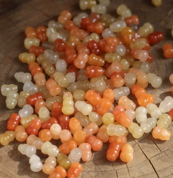Natural Xinjiang Yellow Dragon Jade Gold Silk Jade Multi-Gem Multi-Color Small Gourd DIY Bracelet Necklace Jewelry Small Accessories