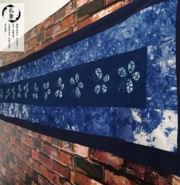 Tie-Dye Table Runner Yunnan Dali Bai Ethnic Handmade Blue Dye Plant-Dyed Chinese Style Minimalist Fabric Tea Table Tea Flag Tea Mat