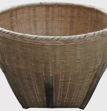 Bamboo Storage Basket Handwoven for Rice and Grain Organization