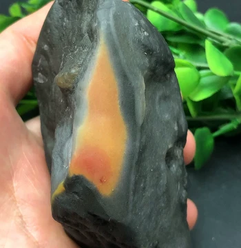 Taishan Jade Crow Skin Yellow Wax Stone Carving Material Collectible Yellow Dragon Jade Wax Stone Ornament Hand-play Stone Curio Jade Collection