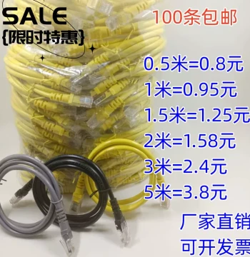 Cat5e Class 5 Cat6 Class 6 Pre-made Network Cable Rental Large Screen Engineering Optical Modem Router Mechanism Patch Cord 1m 1.5m 3m