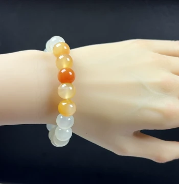 Natural Jade Premium Jewelry, Yunnan Yellow Dragon Jade Apple Beads 12mm Bracelet, Multi-Gem Hand Accessory, New Style Authentic with Certificate