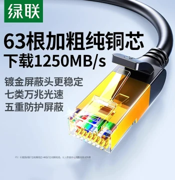 UGREEN Cat7/Cat6a Ethernet Cable for Home, Shielded Gigabit/10-Gigabit Network Patch Cord for Computer and Router Broadband Connection