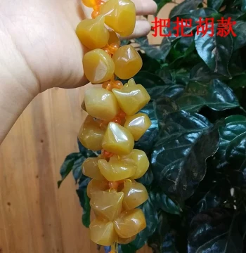 Natural Yellow Dragon Jade Pendant from Yunnan Baoshan Tengchong Longling, Car Interior Ornament, Teapot Handle Jade, Car Hanging Decor