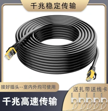 High-Speed Home Gaming Ethernet Cable, Gigabit Cat6/Cat5e, 100Mbps Outdoor Engineering Surveillance Cable, Available in 1m and 100m