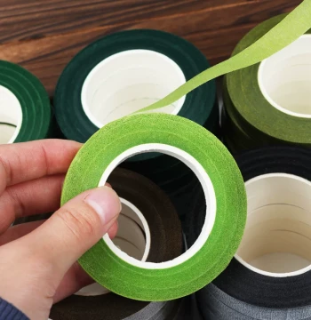 Fruit Green Floral Tape, Crepe Paper Flower Tape, Tender Green Adhesive Cloth, Mesh Flower Tape, DIY Materials for Crochet Flowers