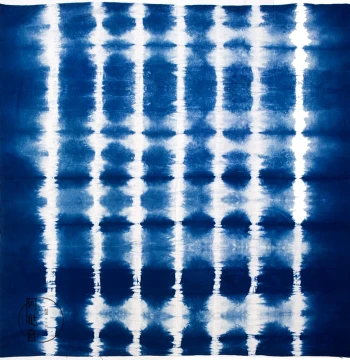 Yunnan New Style Blue-Dyed Handmade Tie-Dye Tablecloth, Specialty Fabric with Water Ripple Pattern for Hotel and Homestay Decoration