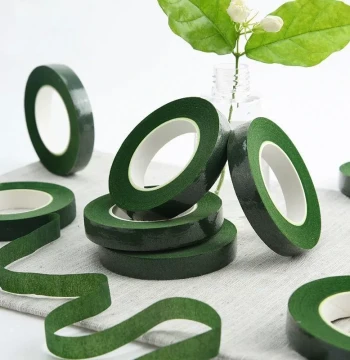 DIY Craft Materials: Floral Wreath Stems, Edge Wrapping Cloth, Paper Tape, Floristry Tape, Green Gardening Paper, Silk Flower Wire, Stocking Flowers, Wedding Car & INS Fresh Flower Packaging Rolls