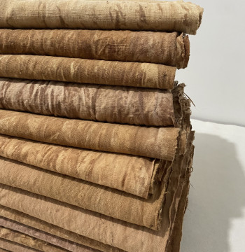 Plant-Dyed Old Native Cloth, Tie-Dye, Persimmon-Dyed Coarse Fabric, Handmade DIY Pure Cotton Fabric