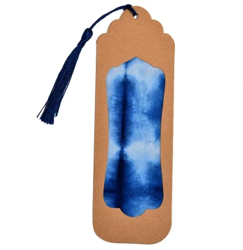 Kraft Paper Tie-Dye Bookmark Handmade DIY Fabric Bookmark Material Kit Pure Handcrafted Kraft Paper Bookmark Set
